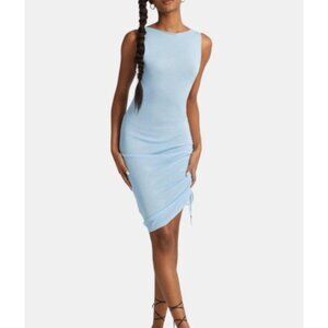Gabrielle Union Mid Dress L Large Blue Sleeveless Washable NWT